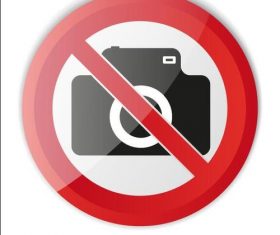Photo prohibition sign vector
