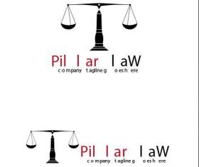 Pillar law logo vector