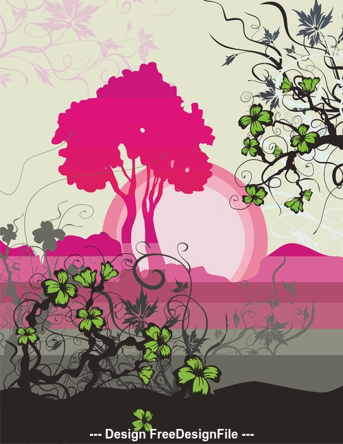 Plant nature background vector