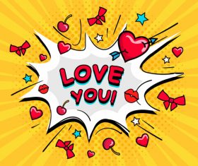 Pop art style cartoon illustration vector