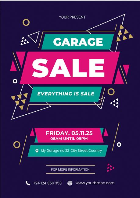Promo Garage Sale Flyer PSD Template