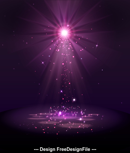 Purple light effect vector
