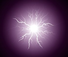 Purple lightning from the center vector