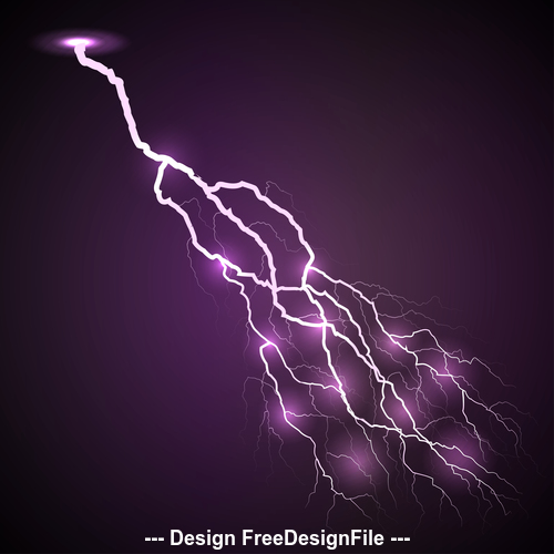 Purple lightning vector
