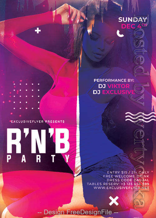 RNB Bash Party Flyer PSD Template
