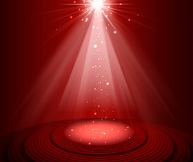 Red spotlight on stage vector