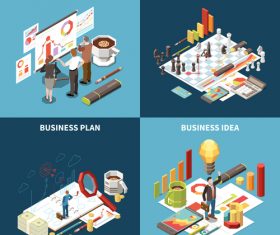 Research business strategy illustration vector