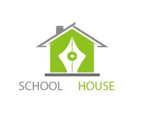 School house logo vector