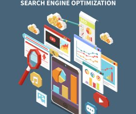 Search engine optimization illustration vector