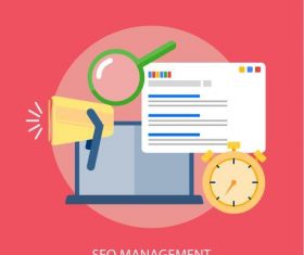 Seo management elements vector