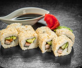 Sesame and sushi HD Photo