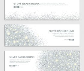 Silver background banner vector