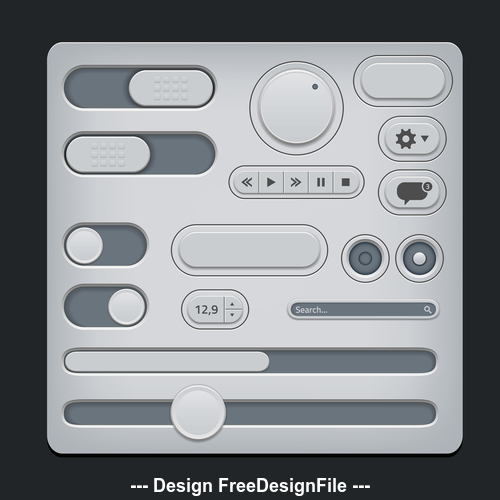 Simple and practical button design vector