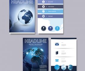 Simple page flyer design template vector