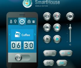 Smart house mobile edition vector template