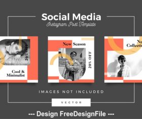 Social media post template vector 01