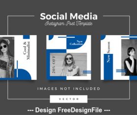Social media post template vector 02