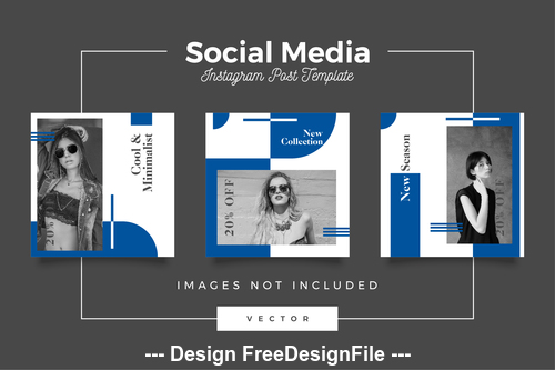 Social media post template vector 02