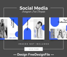 Social media post template vector 03
