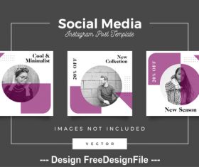 Social media post template vector 04