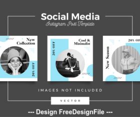 Social media post template vector 05