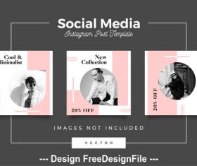 Social media post template vector 06