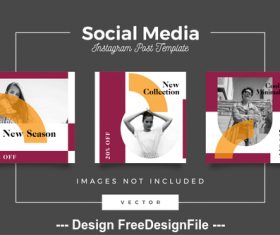 Social media post template vector 09