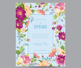 Spring card vector