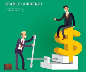 Stable currency cartoon illustration vector