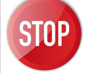 Stop prohibition sign vector