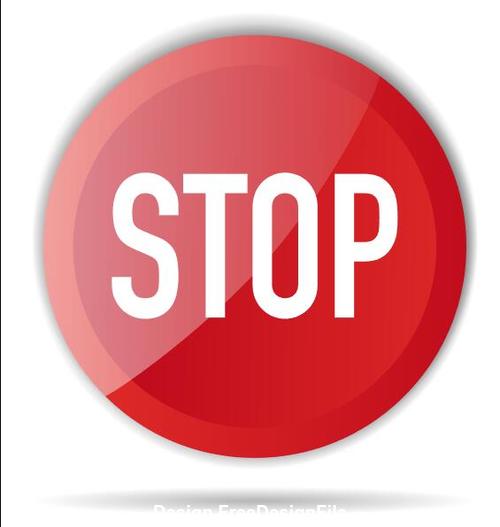 Stop prohibition sign vector