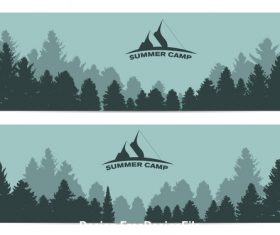 Summer camp background banner vector