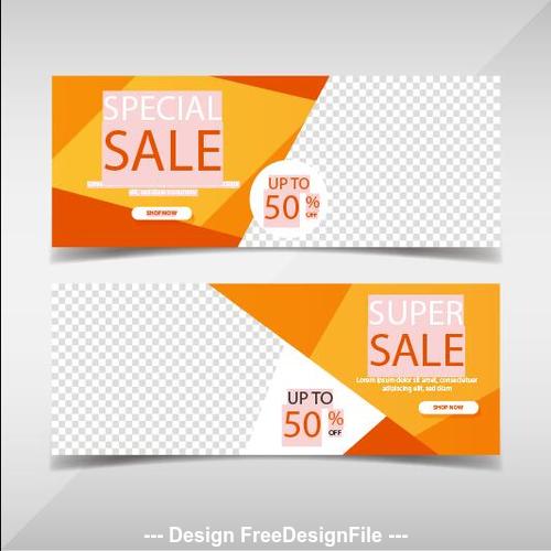 Super promotion banners template vector