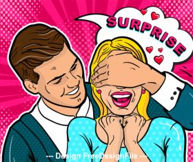 Surprise cartoon illustration vector