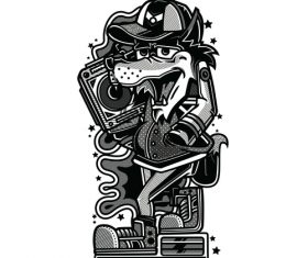 Tattoo design hand drawing vector