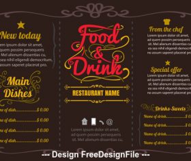 Template menu vector