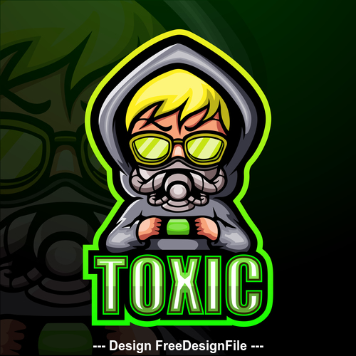 Toxic gaming mascot design vector