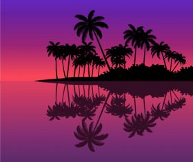 Tropical nature landscape vector