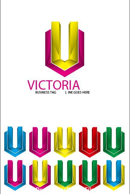 Victoria letter V logo vector