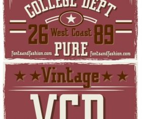Vintage College DeptPure Font