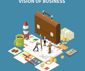 Vision of business illustration vector