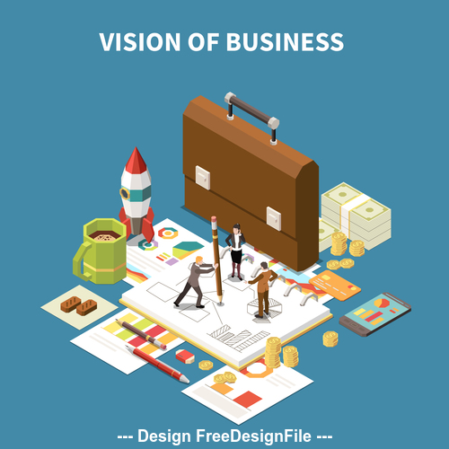 Vision of business illustration vector