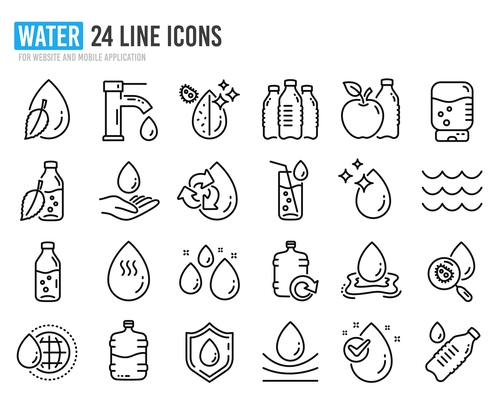 Water icon collection vector