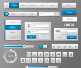 Website interface design element vector
