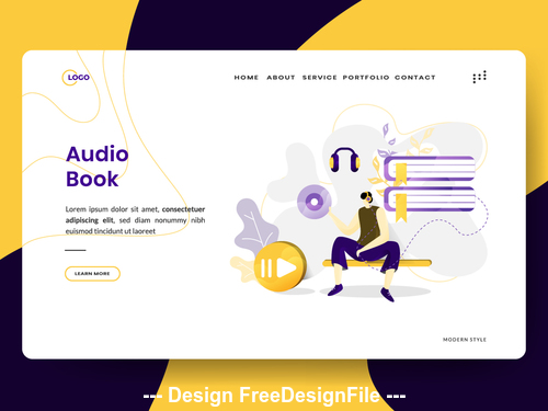 Audio Book vector free download