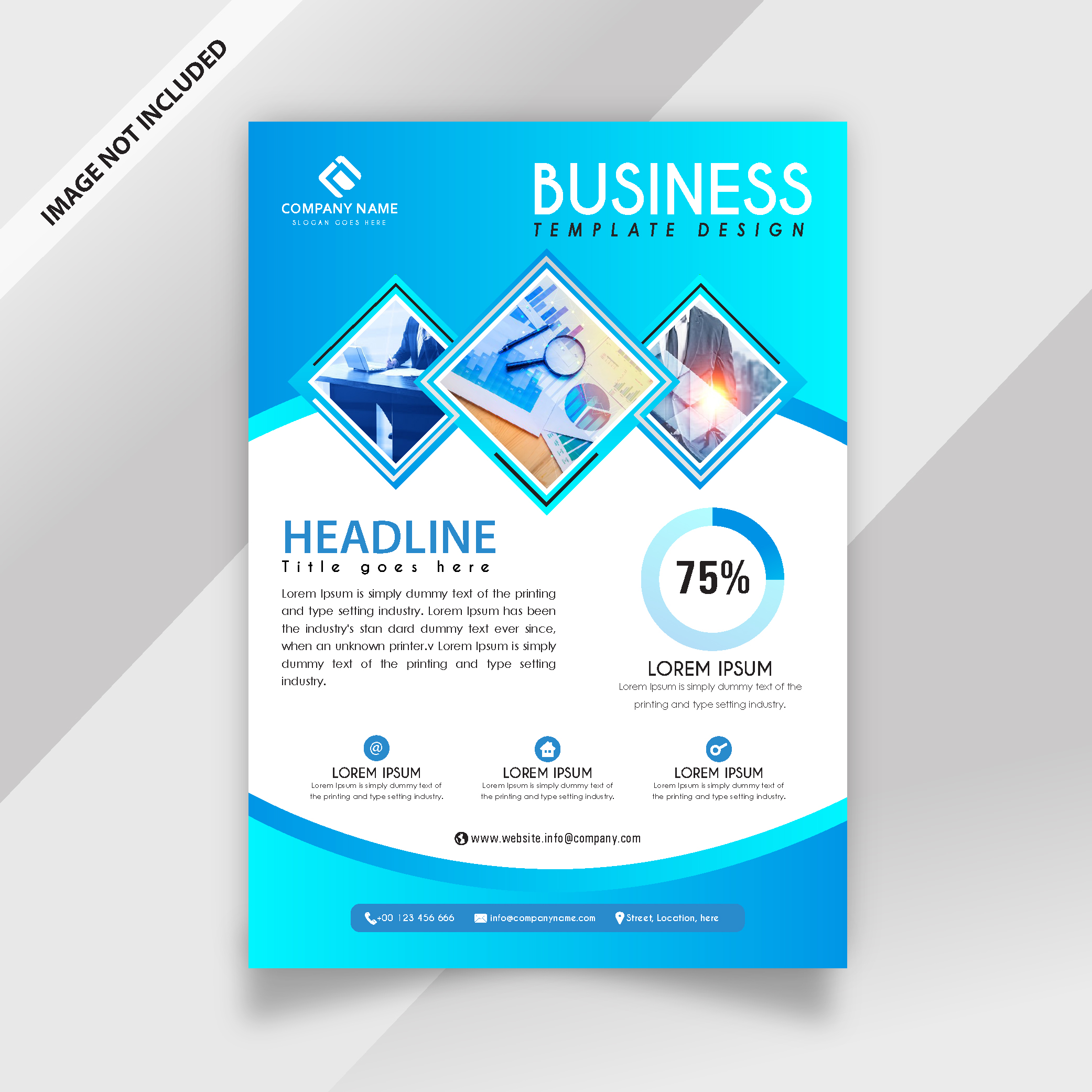 Modern professional business flyer template vector free download
