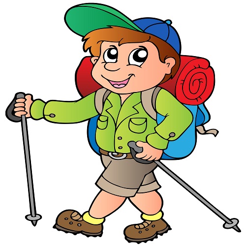 Cartoon Boy Hiker Vector free download