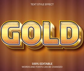3d gold editable font ffecte text vector