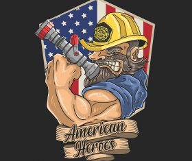 American Heroes Logo Vector