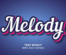 Artistic font editable effect text illustration vector